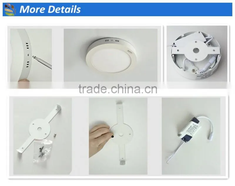 2016 12W Surface mounted installation ceiling lamp led panel light round 18w