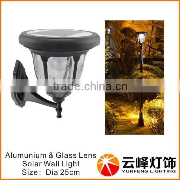 aluminum high lumen 13 LED solar gate post light solar gate lights solar wall top lamp