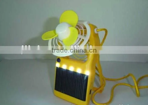 2015 hottest led light solar camping fans with moble charger function