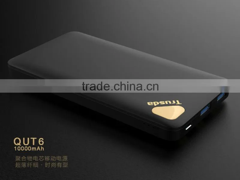 new fashion 2.1A input slim 10000mAh Universal Power Bank with LED indicator for Smartphones, Tablets and more
