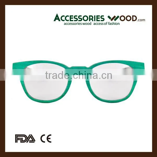 round frame optical eye glasses student wood reading glasses