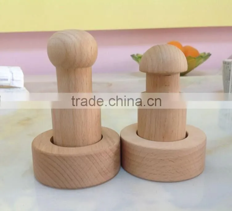 Handmade unfinished wooden toy peg doll
