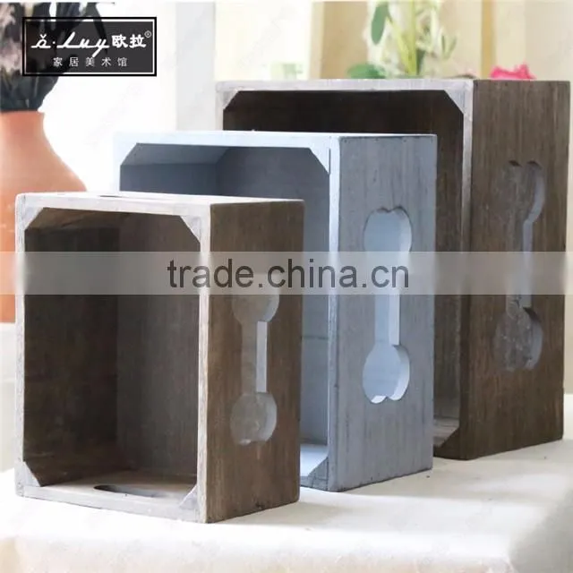 wooden storage bin