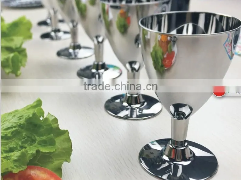 6OZ Disposable Plastic Silver Wine Cup