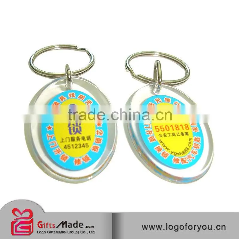 trade assurance supplier full printing any shape custom acrylic keychain