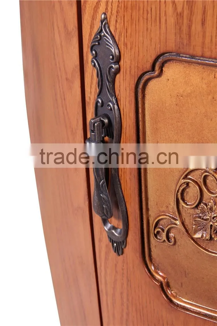 Oak Wood Wine Barrel Cabinet Fridge Innovative Furniture Barrel Fridge LED Display OEM Brand