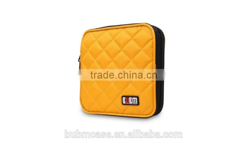 Yellow 32 Capacity 230D Space Twill PVC Fabric DVD Case CD Holder personalized cd case multi disc dvd cases