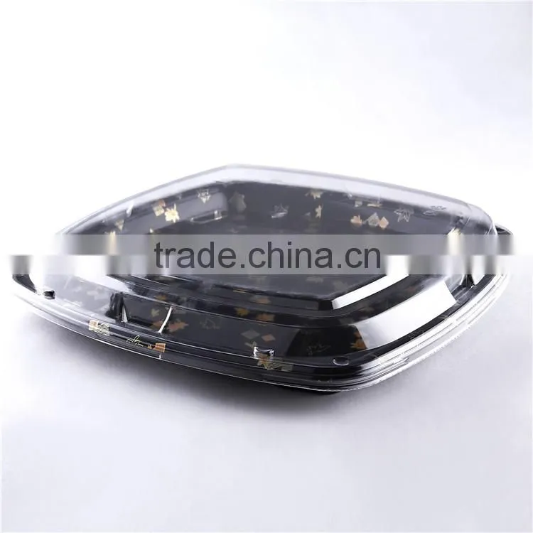SM1-3130A Square Plastic Plate,plastic tray,disposable tray with Transparent Lid for Food