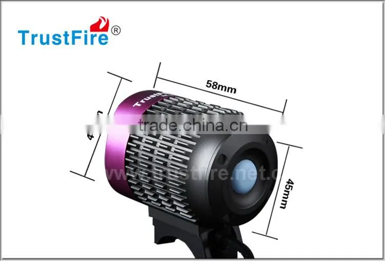 TR-D008 best bicycle led light 2000lumens CREE bicycle light TrustFire bike front light with rechargeable battery pack