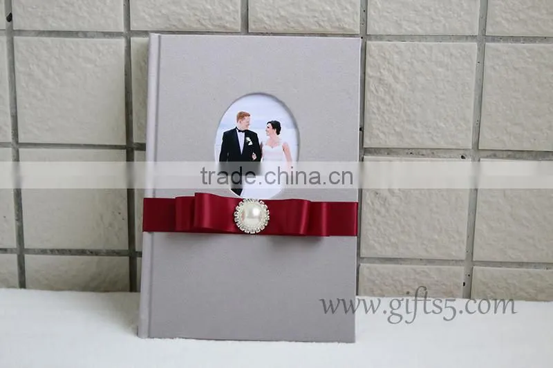 Rustic wedding guest book in handmade bridal book