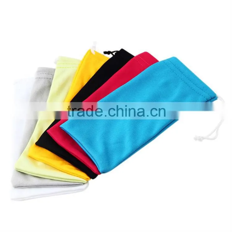 Print LOGO Cheap Promotional Microfiber soft Sunglass pouch Eyeglasses pouch