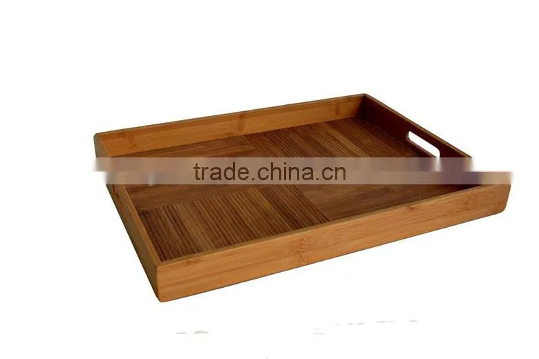 TF160 bamboo stripe serving tray with holes