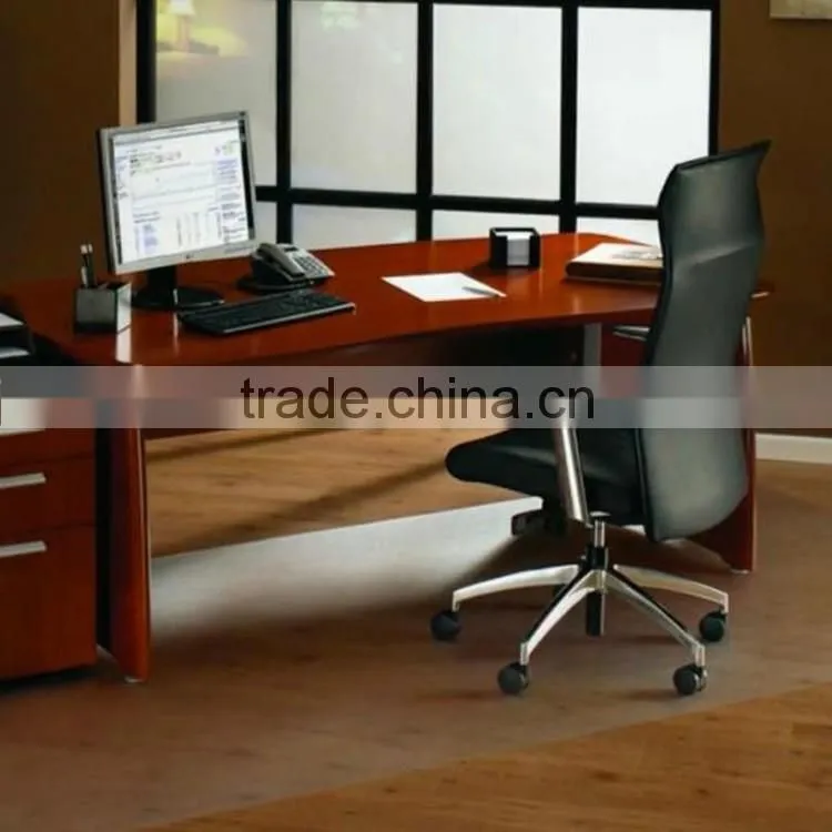 Rectangular shape Office Floor Mats Tounge , Waterproof computer chair mat