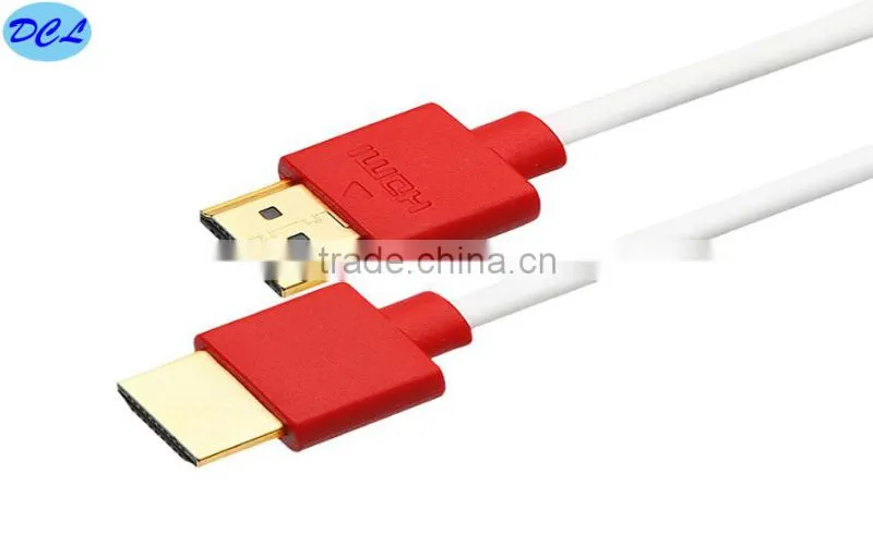 1M White Slim hdmi cable