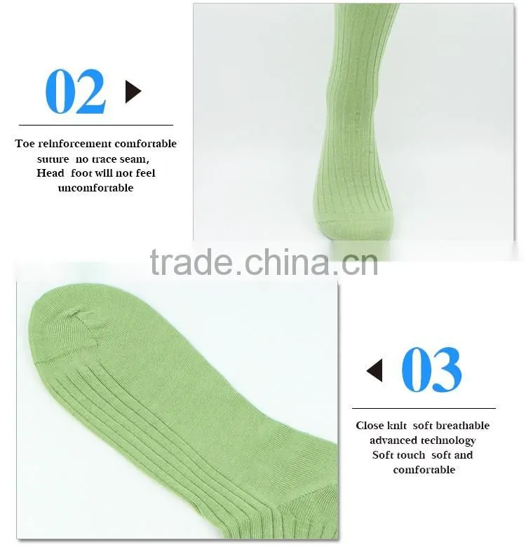 Plain strip men compression sock custom knee high wool socks