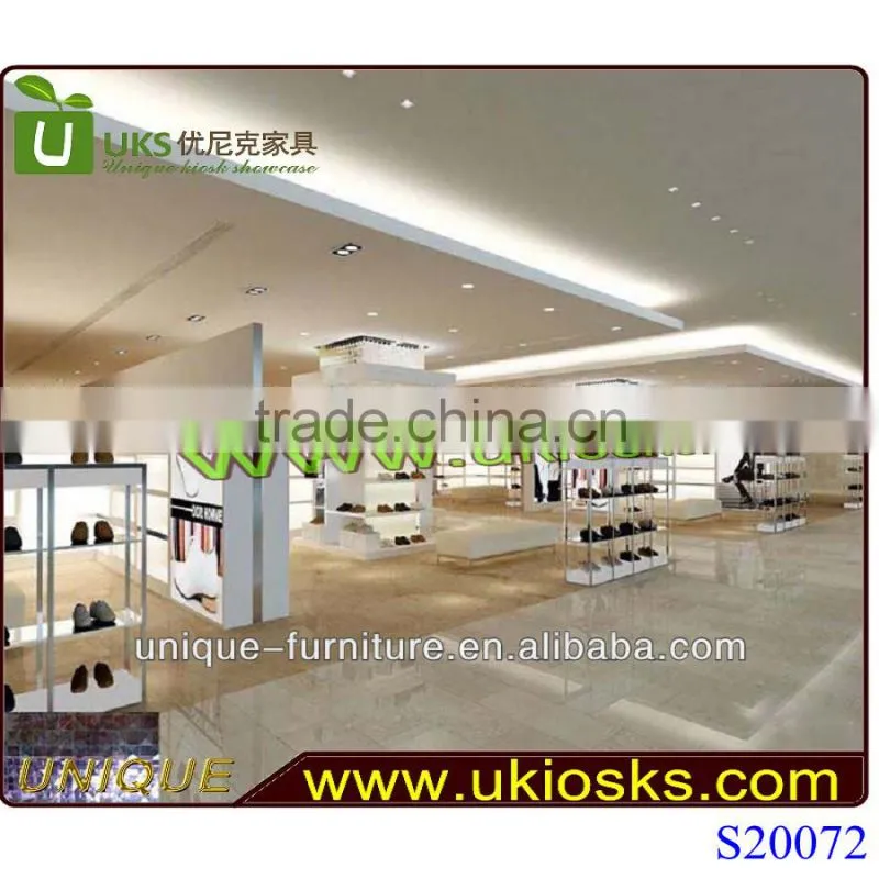 L shape shoe kiosk&shoe display showcase