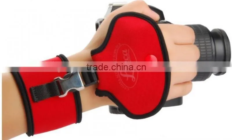 LYNCA manufacturer EF2 soft hand grip wrist strap black/red color for Canon Nikon Sory Pentax DSLR