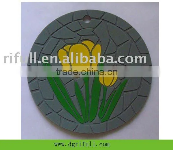 Golden tulips silicone table mat