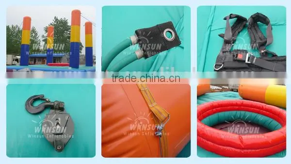 Hot sale adult PVC inflatable bungee jump used inflatable sports arena