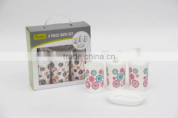 4pcs bathroom accessory set