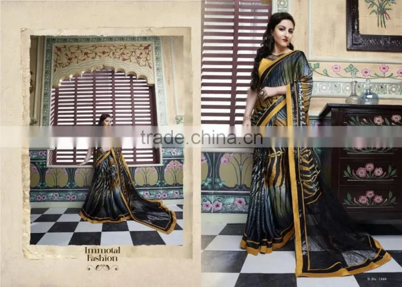 Designer Shiffon Lehenga Style Sarees