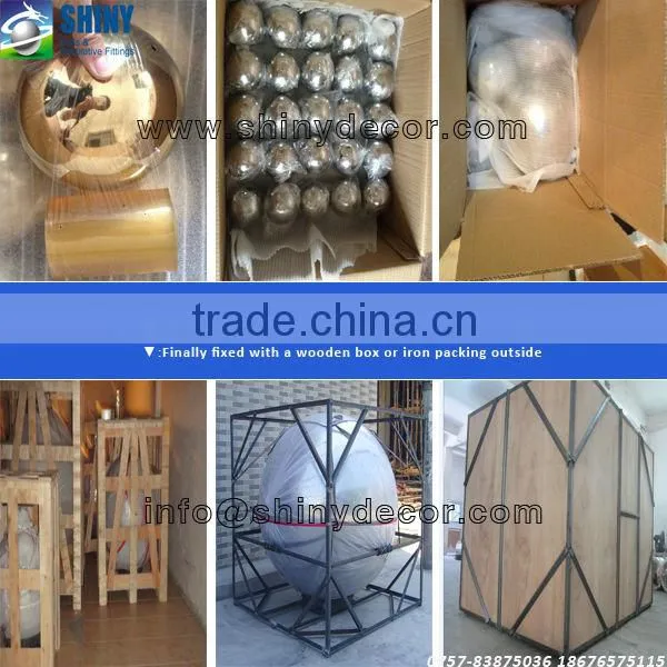 50mm Brushed stainless steel hollow sphere