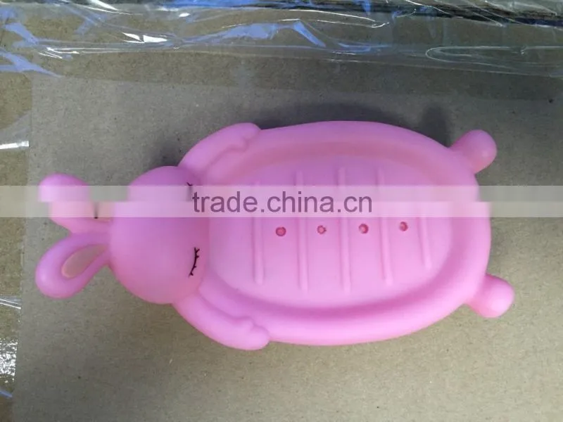 Pink Rabbit Soap Holder ,Custom Plastic Bath Toys