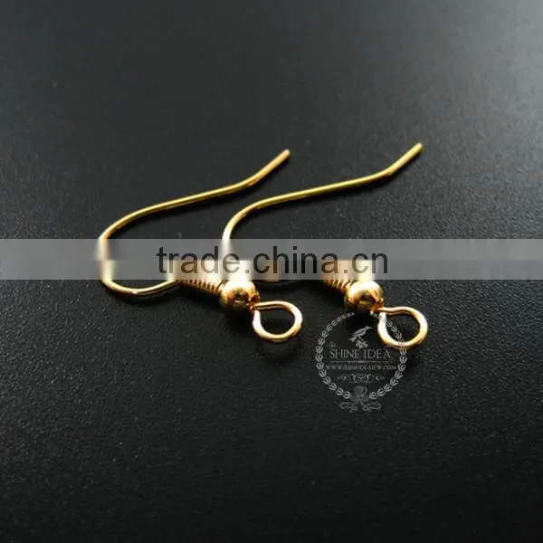 18*20mm gold plated vintage brass earrings findings,earring hook,vintage earrings nuts 1705037