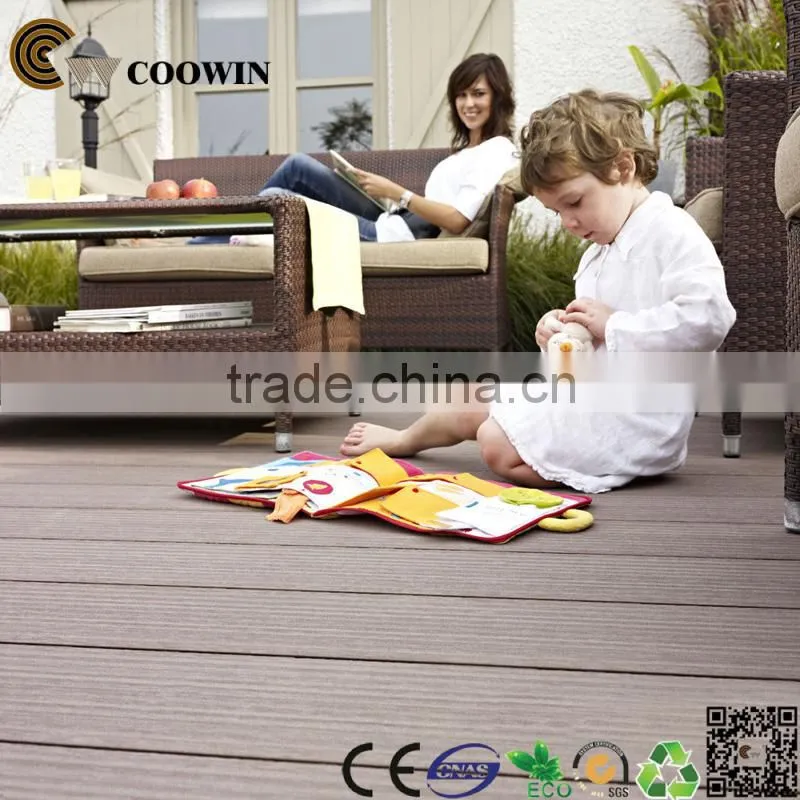 Contains no toxic chemicals green solid wpc exterior laminate decking