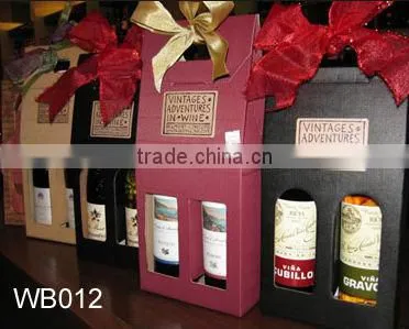 Beautiful Red Paper Wine Bottle Box,Cardboard Box With Satin Lining (High Quality,Fast Printing)