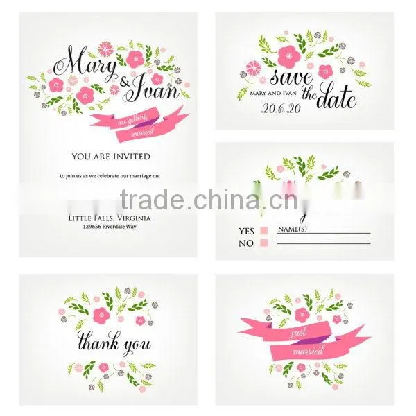 Hot-sale newest newest muslim wedding invitation card