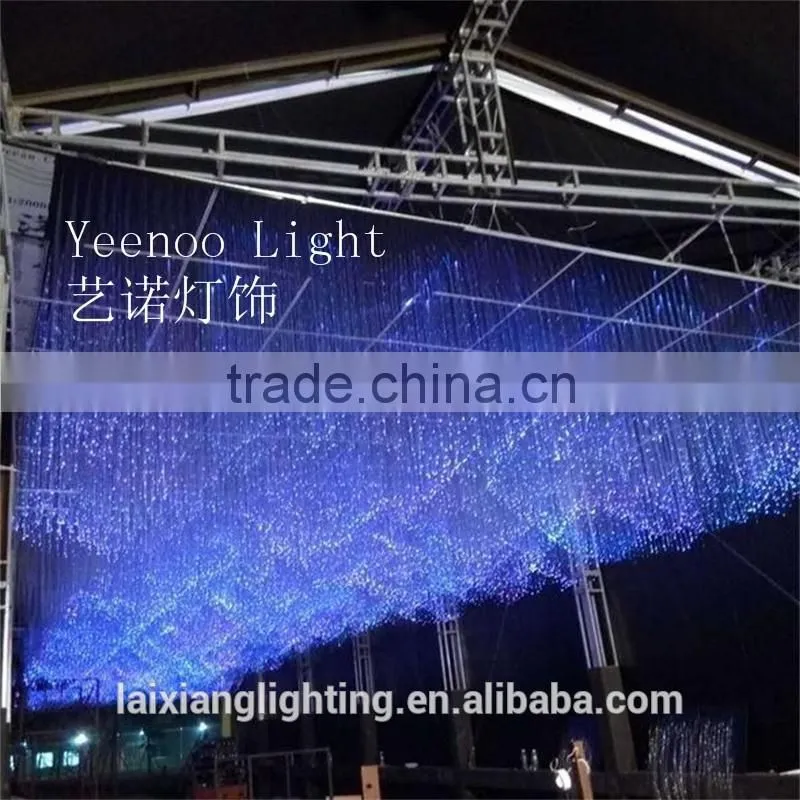 1.8*1.8m square dreamlike fiber optic chandelier for corridor lighting