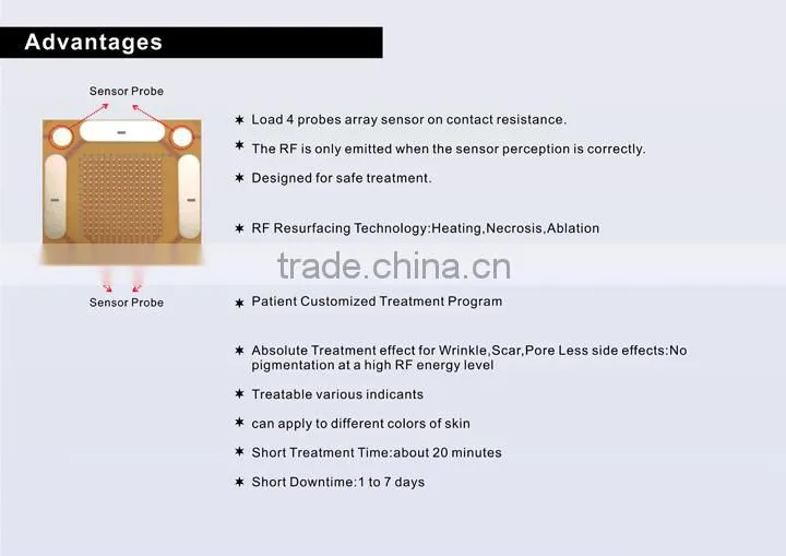 Professional Rf Fractional Micro Needle/ Microneedle Skin Care System
