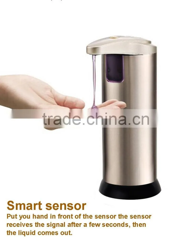 Wholesale 250ml hot stainless steel automatic hand sanitizer soap dispenser foam sensor soap dispenser
