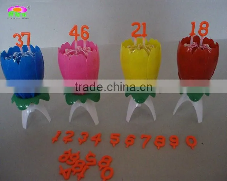flowering musical birthday candle