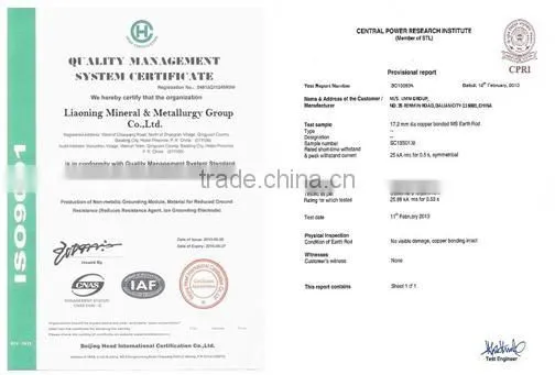 high voltage solid copper bonded steel ground rod