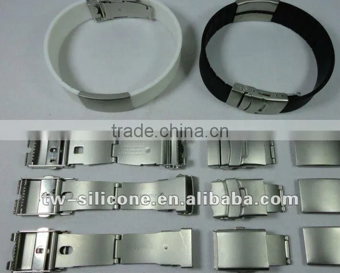 Custom silicon bracelet with engraved id plate sports bracelet