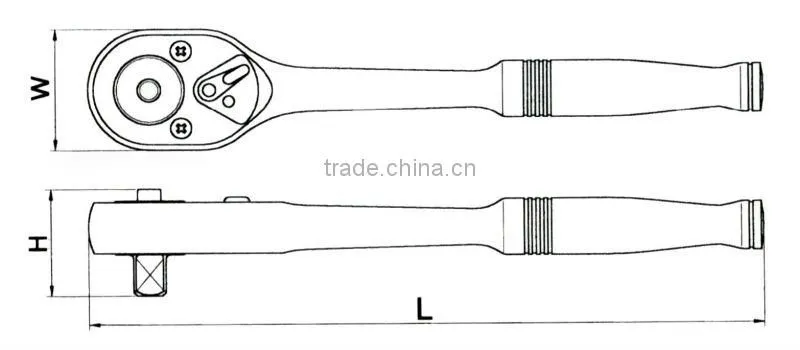 24Teeth Ratchet Handle with quick release function