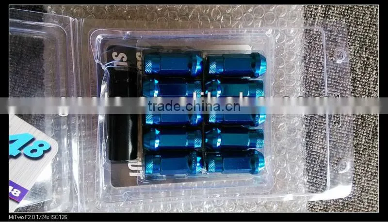 Duralumin Wheel Lock Nut M12 * P1.5 Blue 20PCS/SET