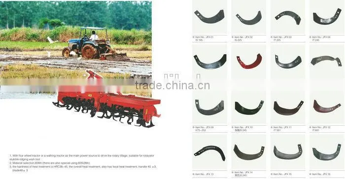 High Quality Cultivator Rotary Tiller Blade