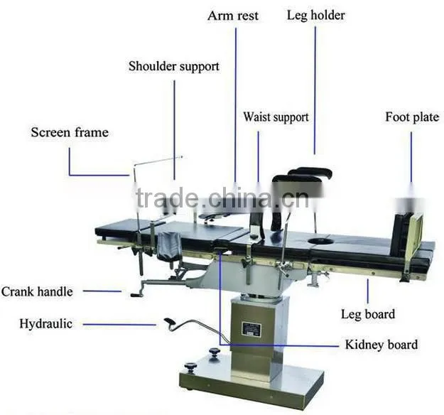 Emergency & Clinics Apparatus hydraulic hospital bed