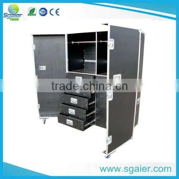 High quality 4U DJ rack drawers Flight Road Case with wheels