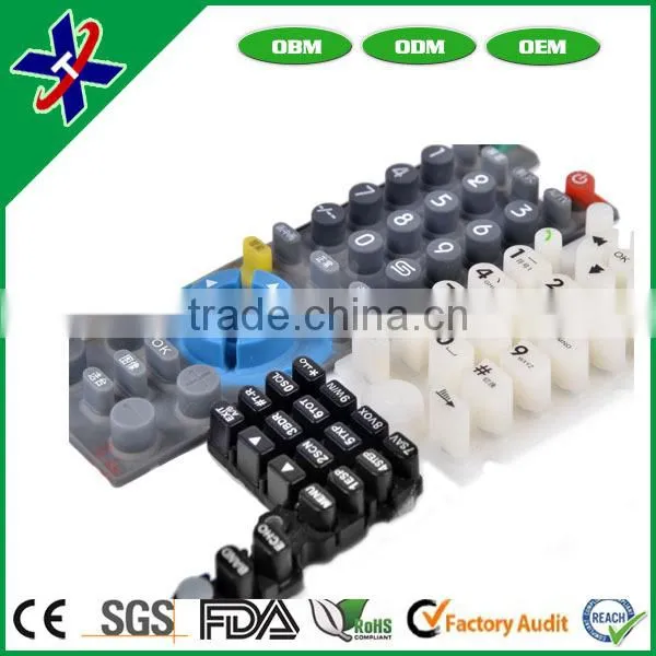 SGS High Quality Durable Soft Press Remote Controller Silicone Rubber Keypad
