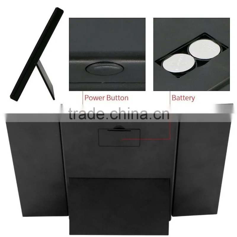 Travel Mirror, Tri-Fold Lighted Led Mirror / Lighted Travel Mirror