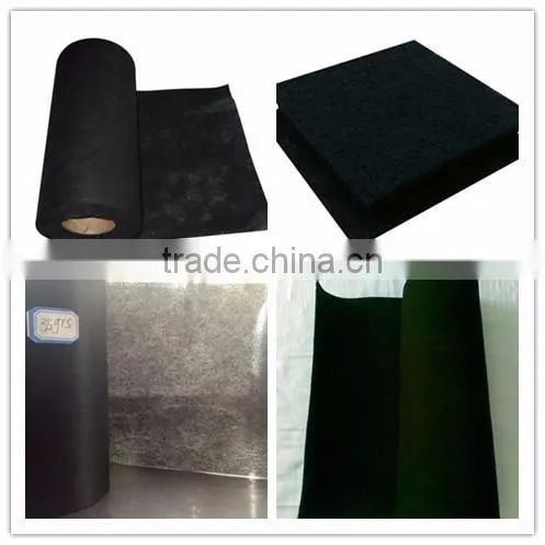 High efficient polyester activated carbon non-woven fabrics for air / water / oil filtration / charcoal filter cloth price
