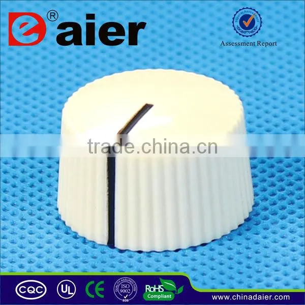 serrated round pointer potentiometer knob with thread