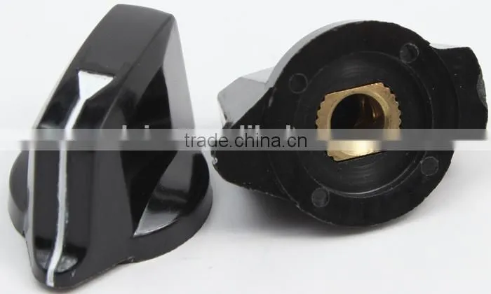 black electric guitar tone pointer encoder knob