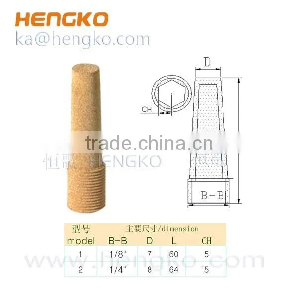 Sintered brass venting plug