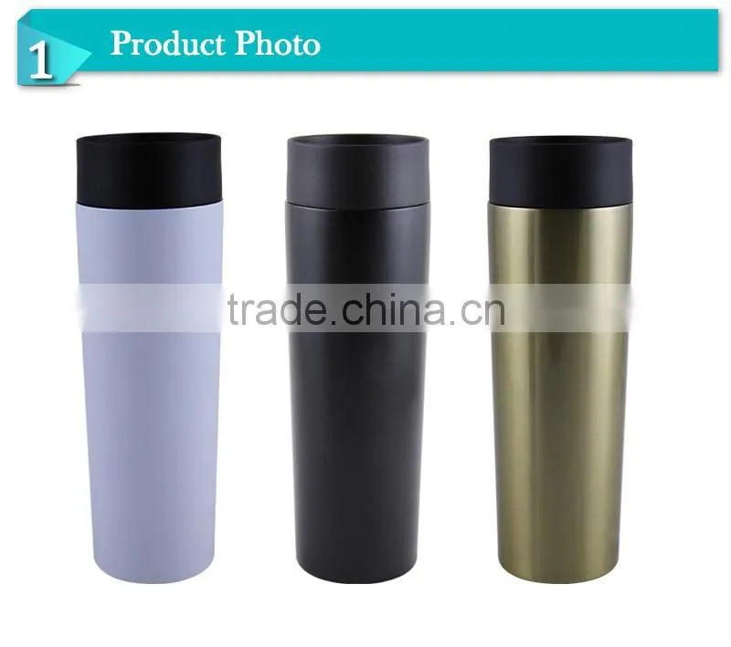 drinking mug with lid,thermo steel mug,stainless steel travel mug without handle