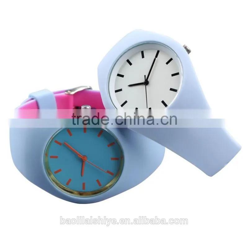 2017 New Style 5ATM waterproof silicone chain bracelet watch